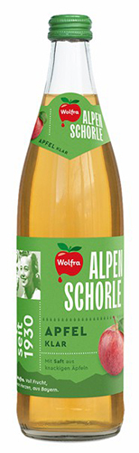 Wolfra Apfelsaftschorle Glas 20*0,5l