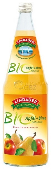 Lindauer Bio Apfel+Birne trüb Glas 6*1l
